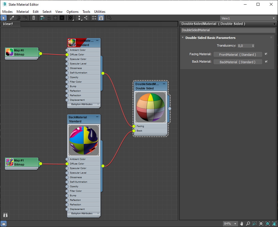 3DS MAX double sided material