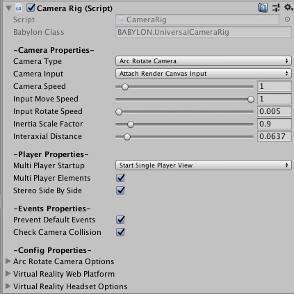 Camera Rig Component