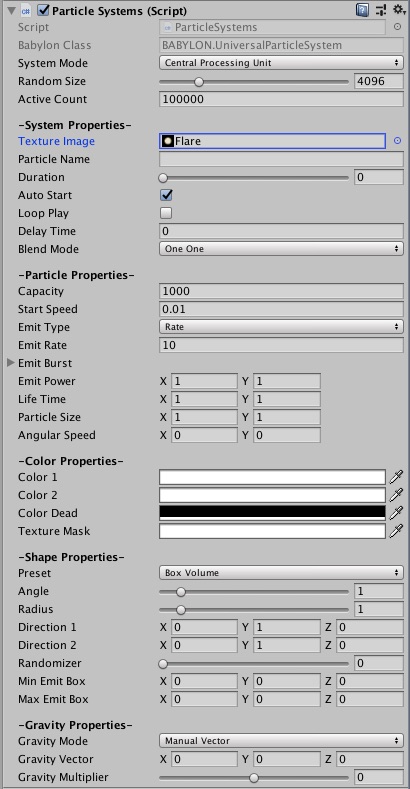 Particle System Component